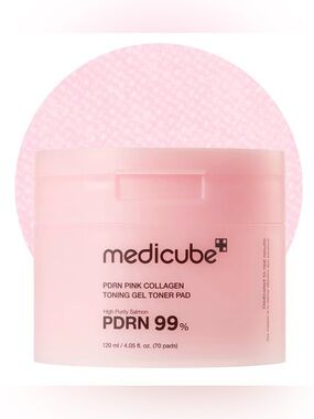 Medicube PDRN Pink Collagen Toning Gel Toner Pad - 120ml/4.05 fl oz (70 pads)